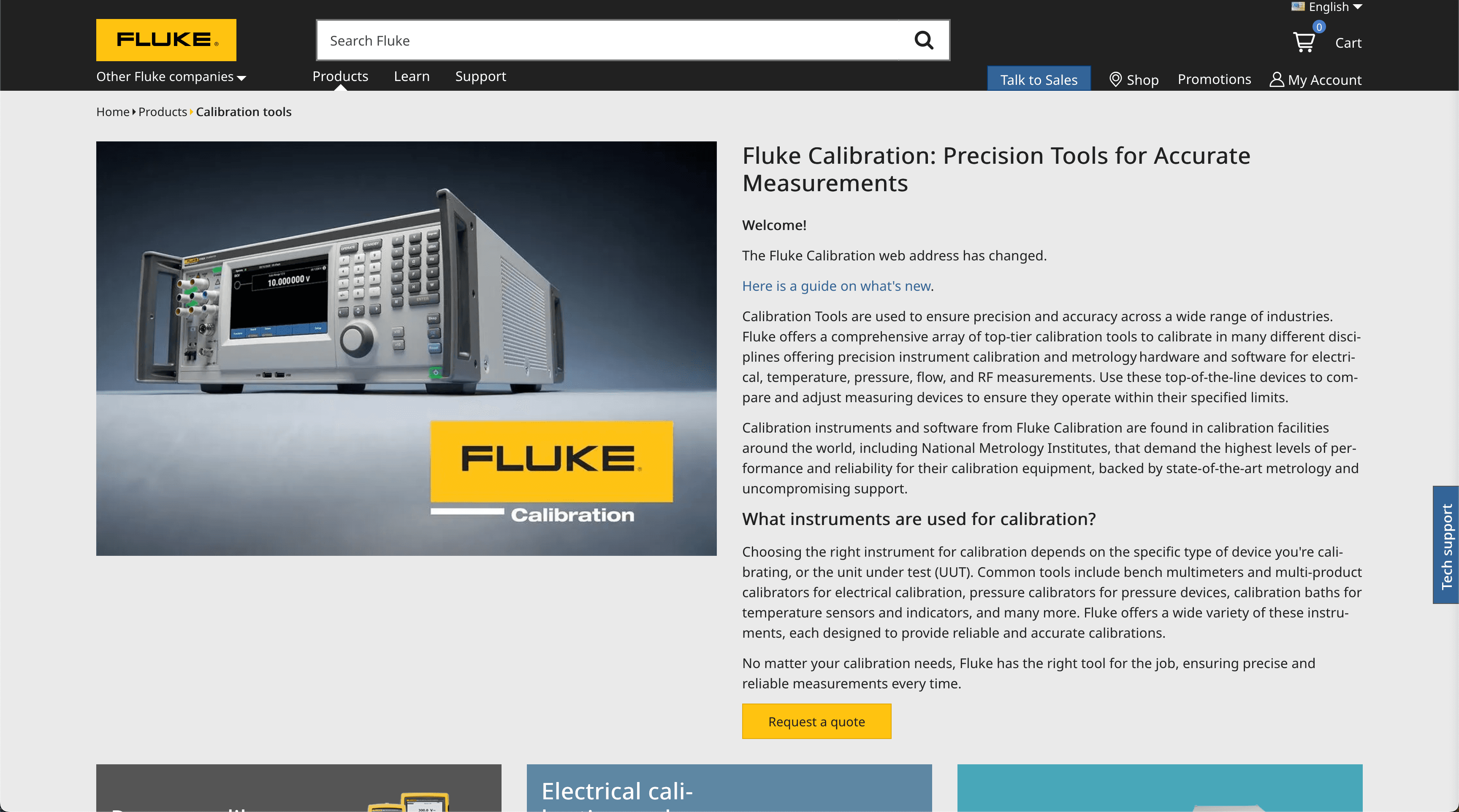 Fluke Calibration screenshot